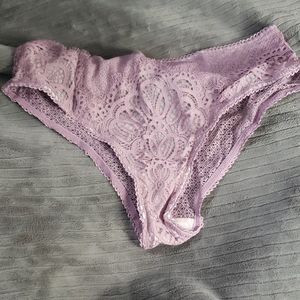 Victoria's Secret Purple Lace Panty M NWT